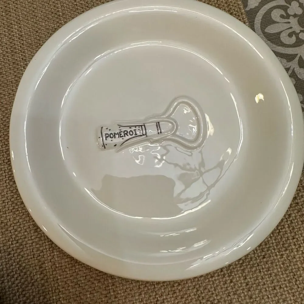 Williams Sonoma Appetizer Round Corkscrew Plates 2003 Vintage 6‎ Piece NEW